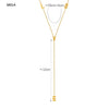 Stainless Steel Chain Necklace with Long Tassel Details - Image 49