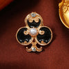 Creative Vintage Enamel Poker Hearts Lapel Pins For Women Men Baroque Palace Pearl Rhinestone Clubs Flower Brooches Badges - Image 3
