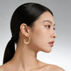 Elegant Simple Designed Golden Plated Hoop Earrings for Women Bohemian Style Daily Versatile for Wedding Vintage Jewelry - Image 2