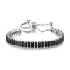Black Crystal Tennis Bracelets for Women Men Iced Out Cubic Zirconia Adjustable Bracelet On Hand Hippie Jewelry - Image 30