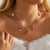 Charm Santa Claus Snowman Christmas Tree Snowflake Pendant Necklace For Women Christmas Gold Color Metal Choker Party Jewelry - Image 15