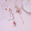 Kawaii Clip on Earrings No Piercing Cute Cat Butterfly Bunny Asymmetric Ear Clips Pink Sweet Sakura Style Ear Jewelry for Women - Image 3