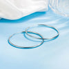 Silver Round Hoop Earrings For Women lady 5/6CM Diameter wedding party Jewelry Couple Gift - Image 5
