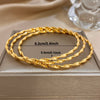 3pcs/set Gold-plated Stainless Steel Twisted Cuff Bangle Bracelets Punk Wrist Charms Couple Jewelry Women's Men - Image 6