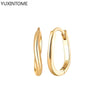 Silver Needle Double Circle Zirconia Earrings For Women Minimalism Vintage Geometry Hoop Earrings Jewelry - Image 21