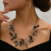 Colorful Shell Crystal Necklaces Earrings Set For Women Multilayer Choker Necklace Women Crystal Earring Jewelry Sets - Image 9