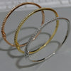 Thin Cubic Zirconia Bangle Bracelet in Rose Gold-Tone Silver-Tone and Gold-Tone - Image 7