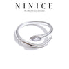NiNice Stainless Steel Snake Open Adjustable Ring Chic Polished Women Finger Jewelry - Image 1