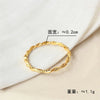 2mm Minimalist Stainless Steel Knuckle Rope Twist Chain Ring for Women Girls Gold Plated Braided Ring Jewelry - Image 2