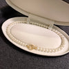 Imitation Pearl Beaded Necklace or Bracelet with Cubic Zirconia Round Clasp - Image 5