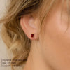 Stainless Steel Gold-Plated Colorful Birthstone Earrings Rhinestone Jewelry Gifts - Image 2