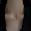 Stering Silver Two Pearl Necklace Pendant for Women Jewelry Collarbone Chain Gift Accessories - Image 1
