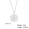 Flower of Life Sacred Geometry Necklace Stainless Steel Mandala Neck Chain Women Men Vintage Universal Spiritual Jewelry - Image 17