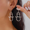 Christmas Bell Imitation Pearl Star Tassel Earrings for Women Bright Snowflake Glitter Pink Ball Cane Earrings Jewelry Gift - Image 10