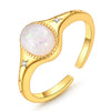 Silver Open Rings For Woman Iris Flower Cherry Feather Dog Horse Adjustable Cocktail Rings Party Jewelry - Image 36