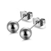 1Pair Small Round Ball Stud Earring For Women Men Stainless Steel Needle Push Back Ear Studs Simple Jewelry - Image 8