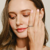 Silver Black Zirconia Stackable Rings Crystal Silver Finger Rings for Women Party Jewelry - Image 3