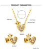 Necklaces Jewelry Sets For Women Girls Stainless Steel Pendant Necklaces And Earrings 2 Pieces Sets Wedding Party Jewelry Gifts - Image 57