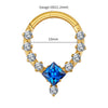 Titanium Square CZ Hinged Segment Septum Ring Daith Helix Hoop Earring Nose Piercing Body Jewelry - Image 7