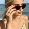 Elegant Pearl Ring 316L Stainless Steel Women's Ring Gold Plated Accessories - Image 2