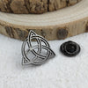 round Celtic knot men's lapel pin, stainless steelGold-plated badge, black brooch for suit accessories, gift for father - Image 4