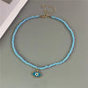 Evil Eye Charm Necklace with Colorful Beads in a Choker Style - Image 5