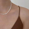 Multicolor Glass Bead Choker Necklace with Irregular Shapes - Image 6
