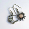 Boho Sun Moon Drop Earrings Round Crystal Bohemia Women Earring Asymmetrical Antiqued Female Boho Jewelry Gift - Image 7
