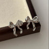 Design Sweet and Cool Style Bow Knot Stud Earrings Women's Simple Elegant Metal Jewelry Gifts - Image 5