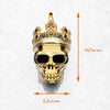 Pendant Golden Skull King with Crown Jewelry Rebel Street Accessories Silver Rock Hiphop Gift For Women Men - Image 2