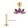 Titanium Marquise Lotus Cartilage Earring 16G Flower CZ Helix Flat Back Stud Labret Piercing Jewelry - Image 7