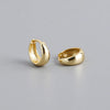 Silver Simple Wide Huggies Gothic Hoop Earrings for Women European Unisex Piercing Rock Jewelry Ear Buckles - Image 39