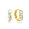 silver ear needle crystal zircon hoop earrings for women metal round ear buckles Wedding Jewelry gifts - Image 16