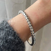 Silver Retro Bracelet for Women Men Vintage Handmade Black Star Bracelet Birthday Gift - Image 2