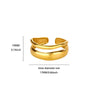 Stainless Steel Irregular Wave Rings For Women Creative Gold Color Adjustable Open Ring Female Jewelry Punk Rapper Gifts - Image 19