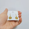 Gold Color Earrings Drop Stainless Steel Classic Jewelry for Woman Plant Charms Flower of Life Maple Leaf Snowflake Gift - Image 3