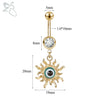 ZS 1 PC Gold Color 14G Stainless Steel Belly Ring Snake Heart Shiny CZ Crystal Navel Belly Button Rings Butterfly Navel Piercing - Image 19