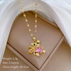 Over 30 Styles Bear Necklace Titanium Steel Zircon Micro Inlaid Copper Pendant Collarbone Chain Souvenir Gift - Image 29