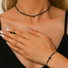 Simple Wave Style Jewelry Sets for Women Chocker Necklace Earrings Bridal Wedding Party Jewelry Sets - Image 19