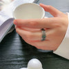 Silver Retro Pattern Adjustable Rings For Women Girls Engagement Jewelry Argent Jewellery - Image 4