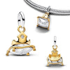 Silver The Twelve Zodiac Signs Cat Flower Earrings Pendant Necklace For Women's Jewelry Birthday Gift - Image 44