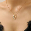 Star Moon Rhinestone Necklace For Women Simple Titanium Steel Zircon Choker Chain Jewelry Accessory Daily Party Gift - Image 1