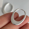 Silver Earrings For Women Shinning Oval Big Hollow Earring Jewelry Prevent Allergy Party Accessories Gift - Image 3