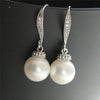 Imitation Pearl Dangle Earring for Women Silver Color Bling Cubic Zirconia Elegant Lady Jewelry - Image 21