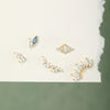 Silver Zircon Stud Earrings 1PC Eight pointed star Women Gold/Silver Heart Flat back piercing Jewelry Gift - Image 52