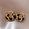 Enamel Blue Color Metal Texture Small Hoop Earrings for Women Gold Plated Statement Ear Buckle Creative Jewelry Gifts - Image 10
