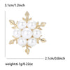 Christmas Classic Rhinestone Snowflake Brooches for Women Pearl Ice Crystal Pins Office Party Friend Year Gifts Accessories - Image 11