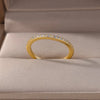 Thin Cubic Zirconia Stacking Ring in Gold-Tone Stainless Steel Adjustable - Image 34