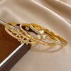 316L Stainless Steel Inlaid Zircon Star Twisted Flower Cuff Bracelet Bangle For Women Men Stackable Charm Jewelry - Image 4