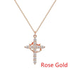 Rotatable Crown Rhinestone Cross Choker Necklace Earrings Rings for Women Minimalist Cross Chain Christian Jewelry Prayer Gift - Image 16
